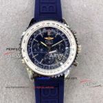Perfect Replica Breitling 1884 chronometre Navitimer 01 Dark Blue Face Rubber Watch